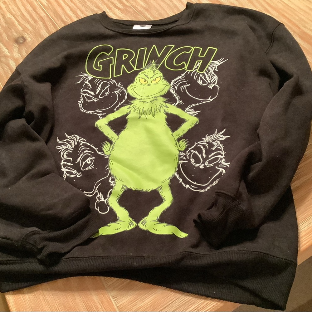 The Grinch Graphic Crewneck Sweatshirt - Black & Green